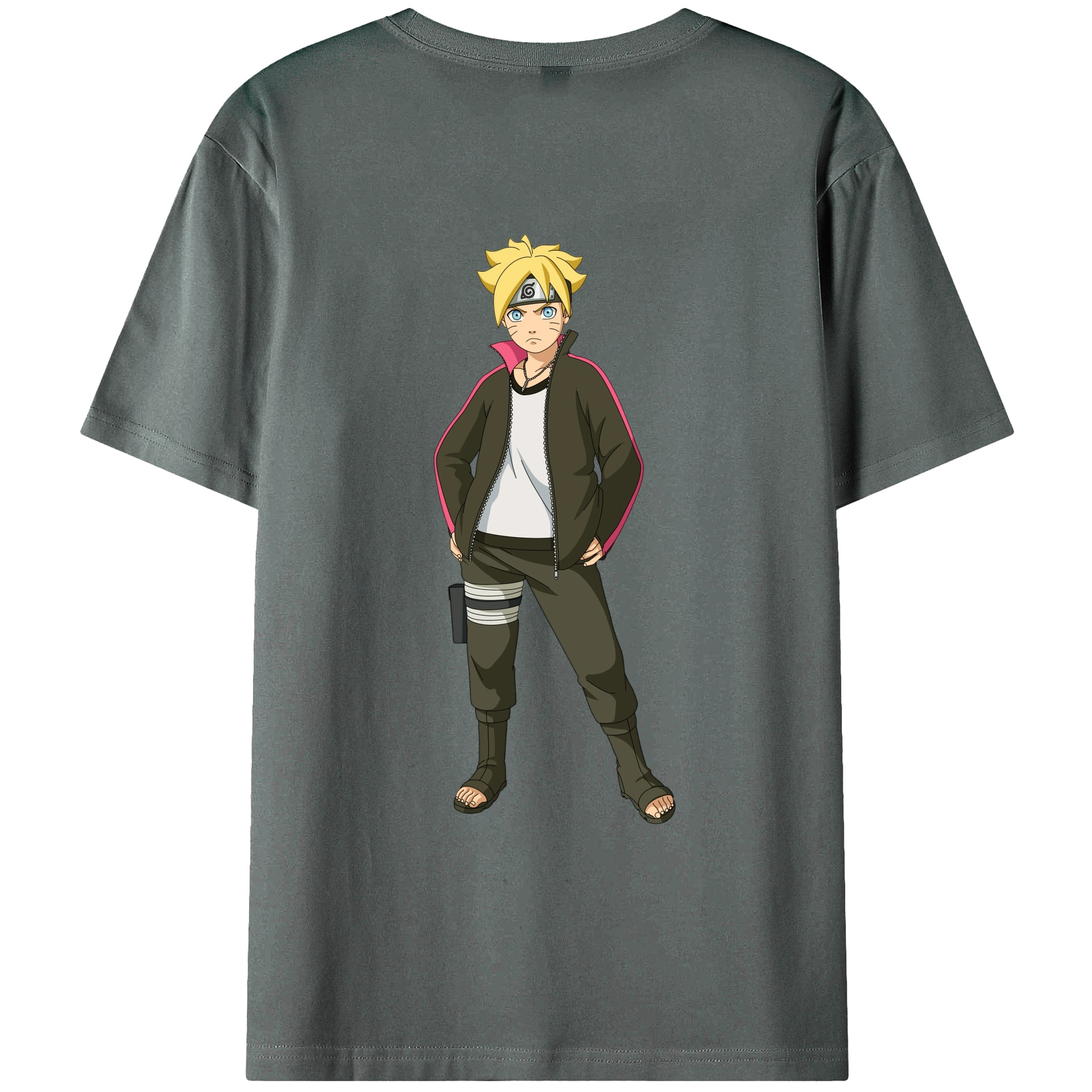 （画像用） NARUTO -ナルト- うずまき ボルト Uzumaki Boruto 綿100％半袖Tシャツ（背面プリント）